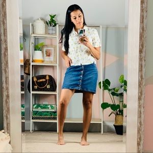 Jean mini skirt